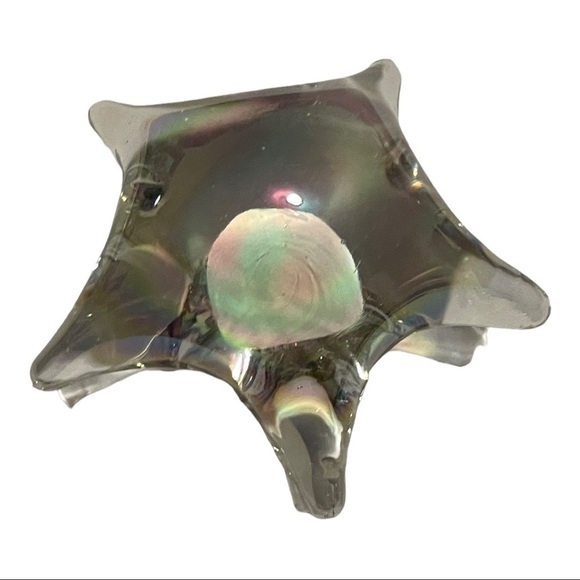 STAR paper weight hand blown glass iridescent. - Picture 3 of 10